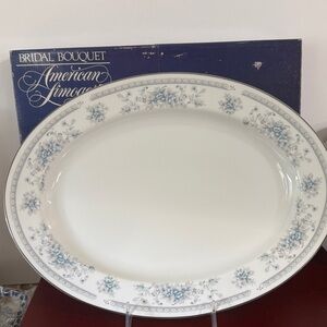 American Limoges Porcelain Salem Heritage Bridal Bouquet Serving Platter 14”